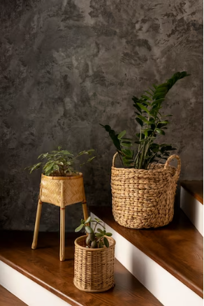 Bamboo Crafted Planters And Vases