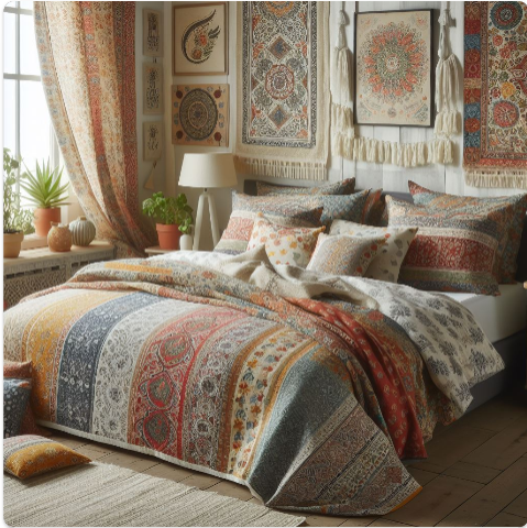 Block-Printed Bed Linens