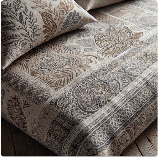 Block-Printed Bed Linens