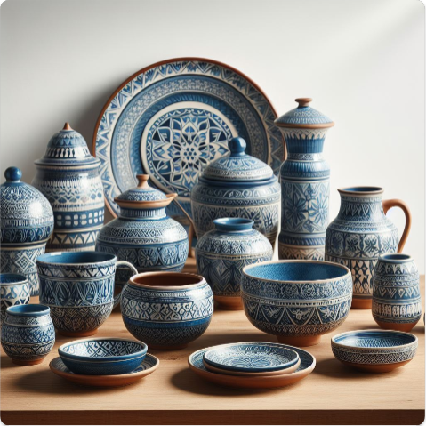 Blue Pottery