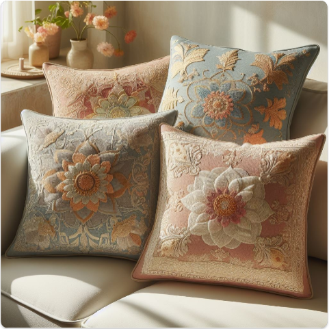 Chanderi Fabric Cushions