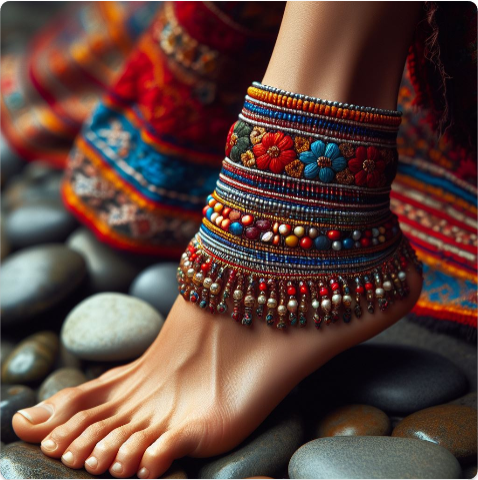 Garo Handcrafted Beaded Anklets