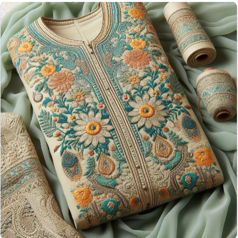 Lucknow Chikan Embroidered Kurtas And Suits