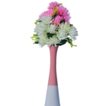Vibhuti Tall Pink and White Ceramic Vase