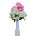 Vibhuti White Tall Plastic Flower Vase